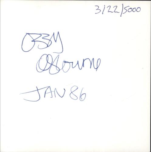 Ozzy Osbourne Shot In The Dark + Autograph UK 7